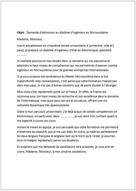 Lettre de motivation campus france economie : Exemples de Lettre de motivation Campus France et ...