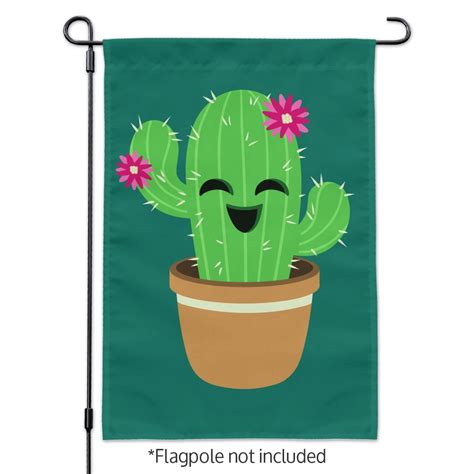 So i'm back again (this. Cute Cactus in Pot with Pink Flowers Garden Yard Flag | eBay