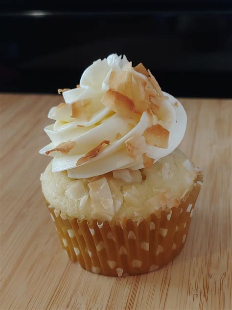 Transfer the pans to a wire rack and let cool for 20 minutes. Coconut cream cupcake(s) (filled with coconut pastry cream ...