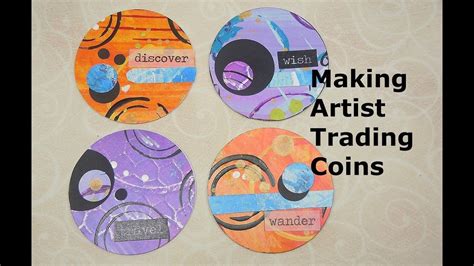 Trading cards can be made to show off your custom designs. Making Artist Trading Coins | Artist trading cards, Art ...