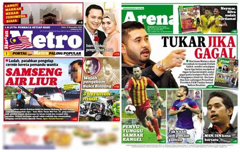 The news program brings top stories of the day with live reports from the networks bureau throughout indonesia. Harian Metro Hari Ini: Tajuk Utama Harian Metro Hari Ini