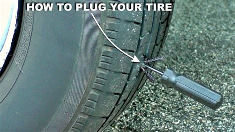 Lots of broken glass in the are of my property where i am working and i decided to avoid the hassle of flats. Plug and Fix a punctured Tire Fast under 5 minutes! - YouTube