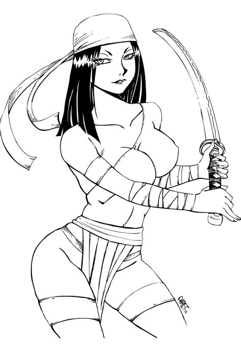 Click on the link coloring page. Classic Elektra Line art by Claret821021 on DeviantArt