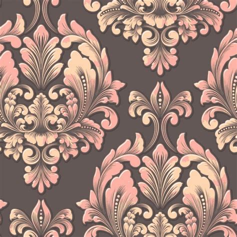 Bright sparkle on glossy golden flourish elements. Floral damask Seamless Pattern ⋆ Back to Brain Learning ...