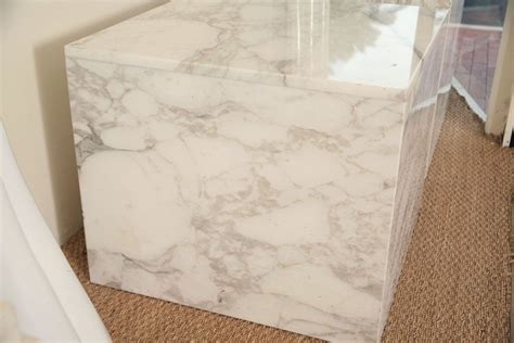 Whether it be a retro coffee table design or something more contemporary or modern such a marble we have a design to suit any room size or. Pair of Carrara Marble Block Tables at 1stdibs