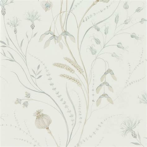 216495 summer harvest embleton bay wallpaper by sanderson features a lovely trailing this trailing design of flora and fauna, typical of that found in hedgerows of the british countryside, shown here in claret and olive. Summer Harvest Wallpaper - Silver/Chalk (216498 ...