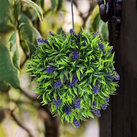 Check spelling or type a new query. Artificial Purple Lavender Hanging Topiary Ball Flower ...