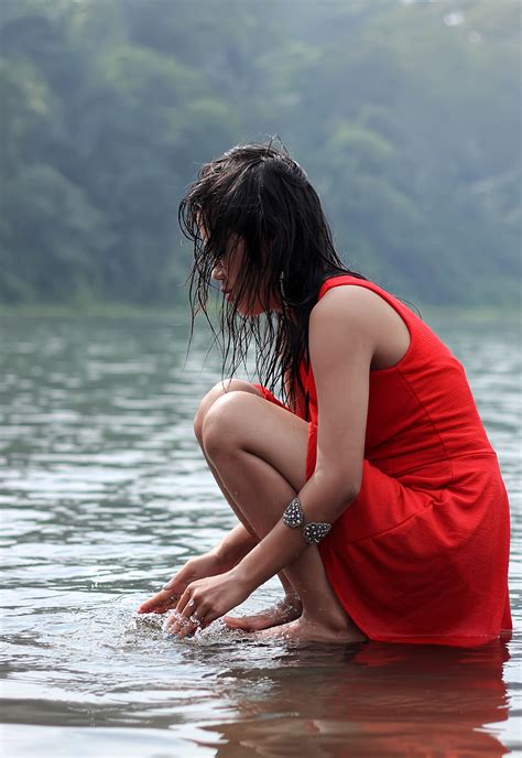 Human body, the physical substance of the human organism. Free Images : sea, water, person, girl, woman, hair, lake ...