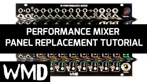 Additionally, the performance mixer also contains a cue mix section so users can monitor their incoming signals prior to sending them to the master mix. WMD Performance Mixer - Panel Replacement Tutorial - YouTube