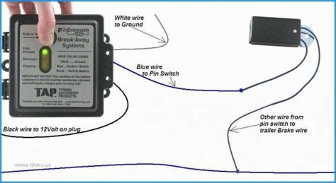 By law, trailer lighting must be connected into the tow vehicle's wiring system to provide trailer running lights, turn signals and brake lights. The Engager Breakaway System Wiring Diagram