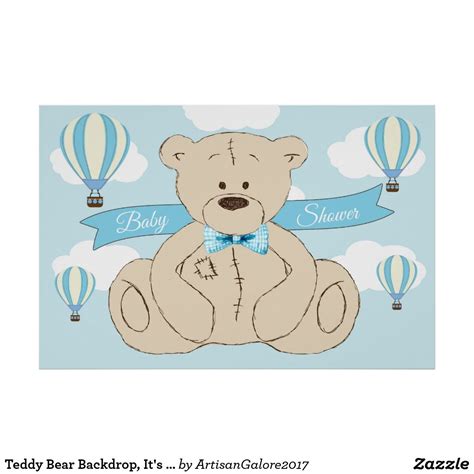 Maybe you would like to learn more about one of these? Teddy Bear Backdrop, It's a Boy, Baby shower Poster ...