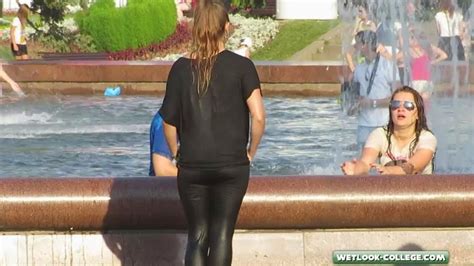 A drinking fountain, also called a water fountain or bubbler, is a fountain designed to provide drinking water. WETLOOK & CANDID COLLEGE GIRLS: Hot girls playing in the ...