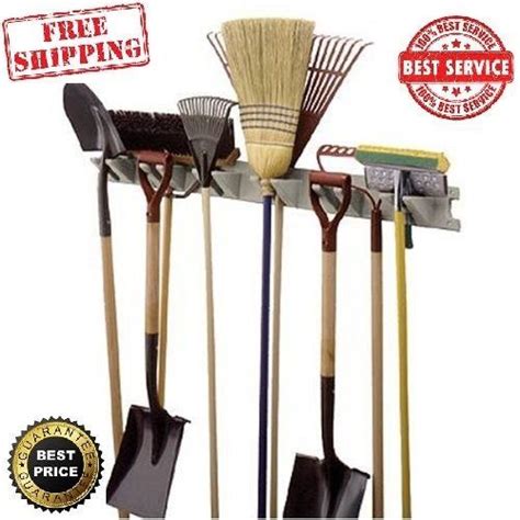 You can find vintage garden gear, such now find a nice spot for your rack, install it using the proper hanging hardware for the wall type, and. Garden Tools Storage Rack Wall Mounted Garage Yard Hanger ...