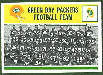 Find images of virtual background. Green Bay Packers Team - 1964 Philadelphia #83 - Vintage ...