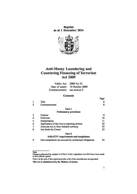 Money laundering offences are found in part 7 of proceeds of crime act 2002 ('poca'). The-Act---Anti-Money-Laundering-and-Countering-Financing-of-Terrorism-Act-2009-pdf - AML Solutions