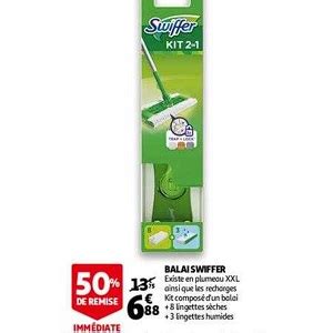 Swiffer wetjet balai spray recharges lingettes pour tous types de sols lot de 2 (2 x 20 = 40 pièces). Kit Balai Swiffer chez Auchan (14/10 - 20/10) - Catalogues ...