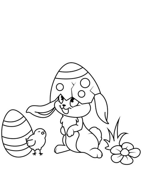 Your rating login to rate. Easter Bunny And Chic Coloring Page (Dengan gambar)