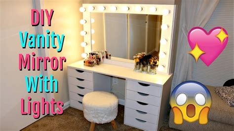 Easy diy vanity mirror projects. DIY Vanity Mirror With Lights | Under $150 - YouTube