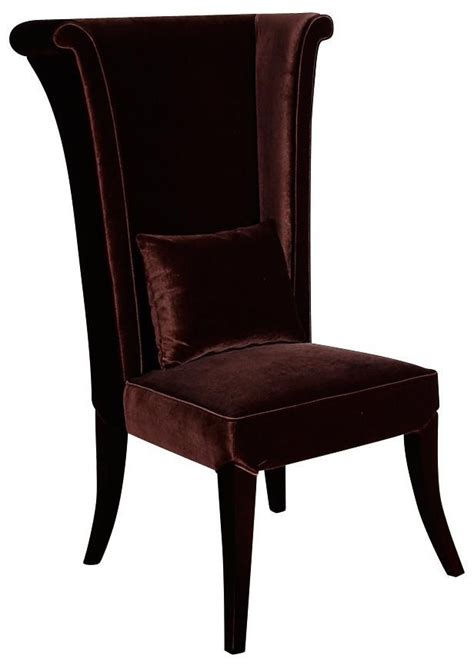 Dark brown & faux leather. Mad Hatter Brown Velvet Dining Chair - | Velvet dining ...