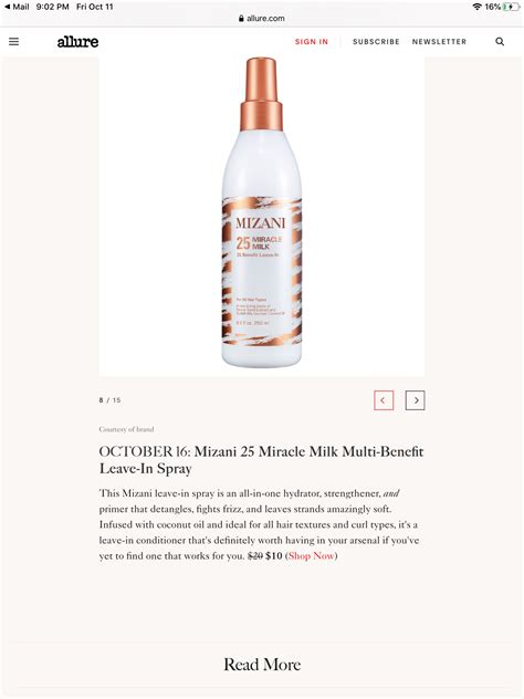 Spray in an even, all around motion to hold style firmly in place. Mizani Miracle milk Leave in spray | Spray, Mizani ...