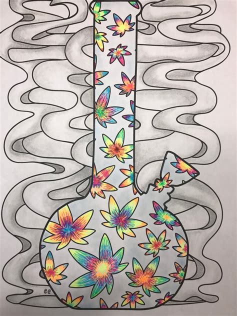 Coloring books weed book stoners for adult pages trippy within stoner bertmilne. A Stoner Coloring Book: Color Me Cannabis Instant Digital ...