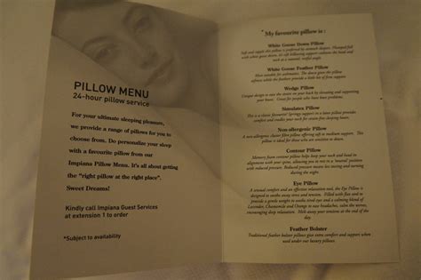 You can also choose a filler: The hotel I stayed in offered a special pillow service. : mildlyinteresting