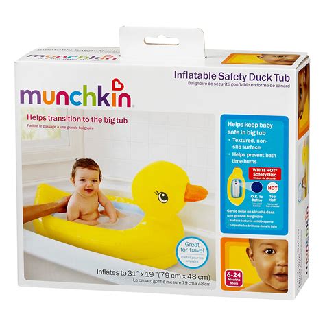 Ideal for a newborn, these infant bathtubs are smaller and fit inside or over a kitchen sink. Munchkin Hot Inflatable Duck Tub Fun Baby Bath Toy New | eBay