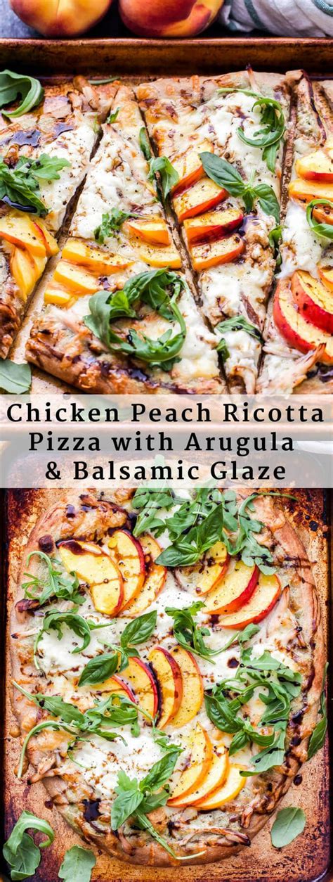 Start with a rotisserie chicken and a premade pizza crust and this chicken, arugula, and radish pizza is halfway done. Chicken Peach Ricotta Pizza with Arugula and Balsamic ...