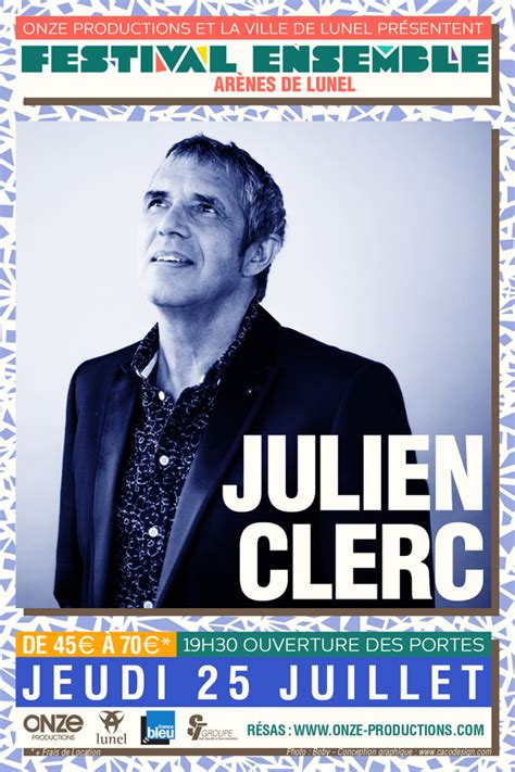 Il n'a qu'un an et demi quand ses parents divorcent et chose surprenante, c'est son père qui obtient sa garde. Julien Clerc - La Tournée des 50 ans - Musique - Ramdam ...