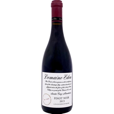 Vanilla and flowers are followed by a. Domaine Eden Pinot Noir 2015 | GotoLiquorStore