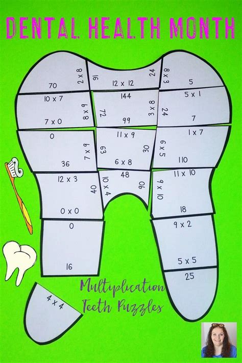 3rd grade health resource guide. MULTIPLICATION Math Teeth Puzzles for Dental Health Month ...