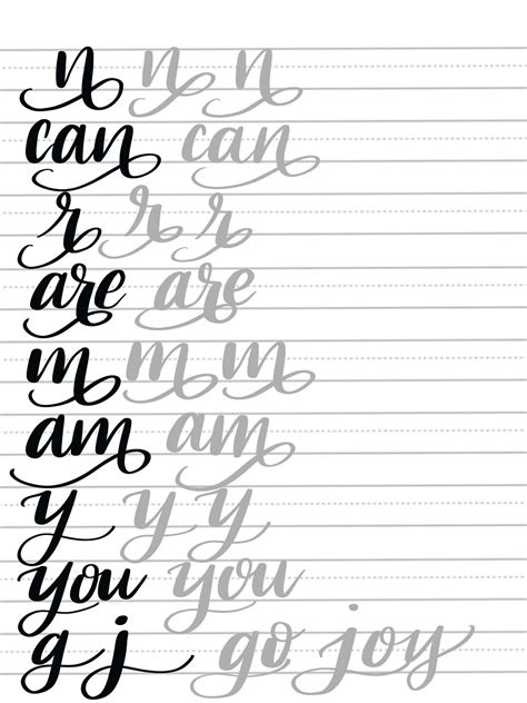 Some printables had letters that were too advanced this is a very standard practice sheet with some modern calligraphy lowercase letters. Modern Calligraphy Practice Sheets Printable Free | Free ...