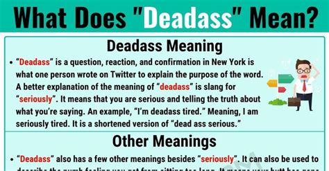 I was meant to be at your side, not her! Deadass Meaning: What Does Deadass Mean? with Helpful ...