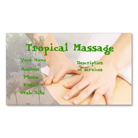 See more ideas about business cards, elegant business cards, massage business. Tropical Massage Business Card | Zazzle.com | Massage ...