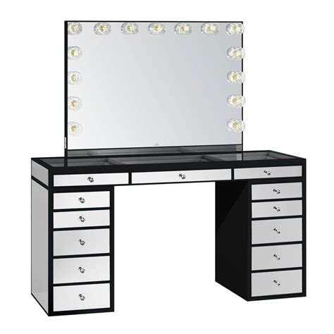 Impressions vanity slaystation® premium mirrored makeup vanity table and glow pro makeup vanity mirror our flagship slaystation@ premium mirrored vanity table inspires awe with a harmonious balance of understated elegance and grandiose presence. SlayStation® Pro Premium Mirrored Vanity Table ...