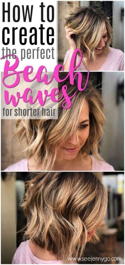 Beach waves look stunning with a blonde and light brown balayage fade like the one shown here. 35 Ideas For Hair Short Medium Beachy Waves | Short hair ...