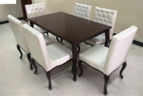 Gift your restaurant an astounding piece of wooden restaurant tables with everlasting beauty and charm. HILERY DINING TABLE | Betterhomeindia | Indian wooden Dining set Ahmedabad | Six seater Dining ...