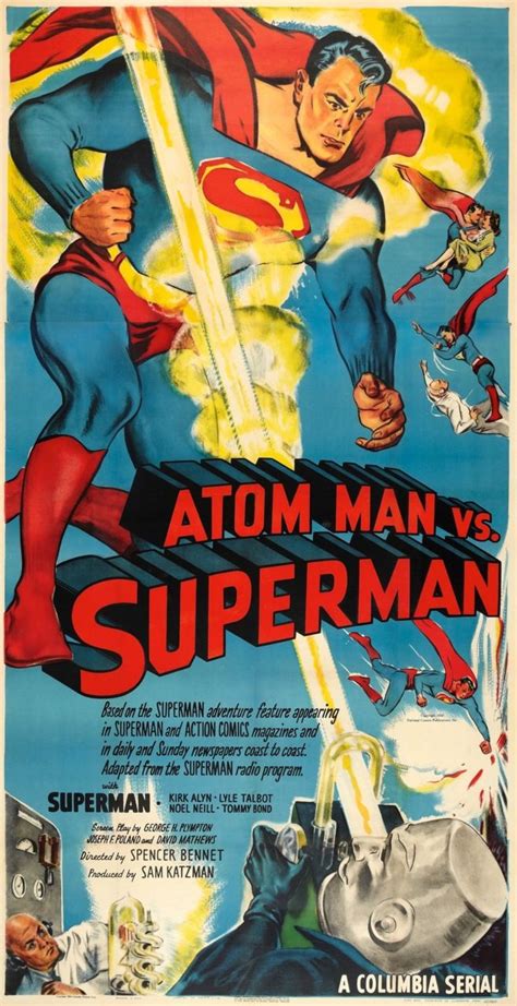 It stars an uncredited kirk alyn (billed only by his character name, superman; Atom Man vs Superman - retro movie poster * (With images ...