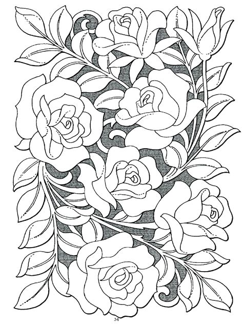 We advise you to have a high range of many shades of green, so that the result is as. Roses Coloring Pages For Adults That are Impertinent ...