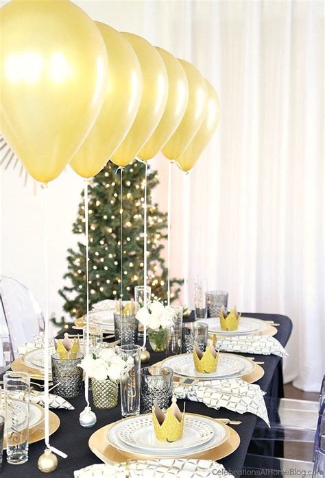 Choose stylish ornaments for your tables and walls; Table Setting with Balloons Centerpiece - Celebrations at ...