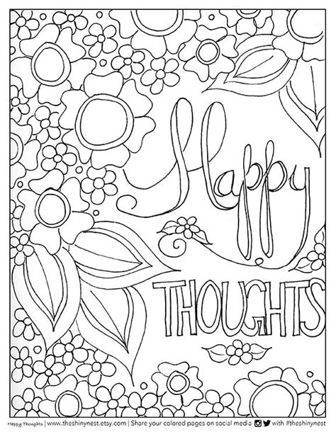 Free printable quote coloring pages for adults pdf. Adult Coloring Video + Free Printable + Giveaway - Smiling ...