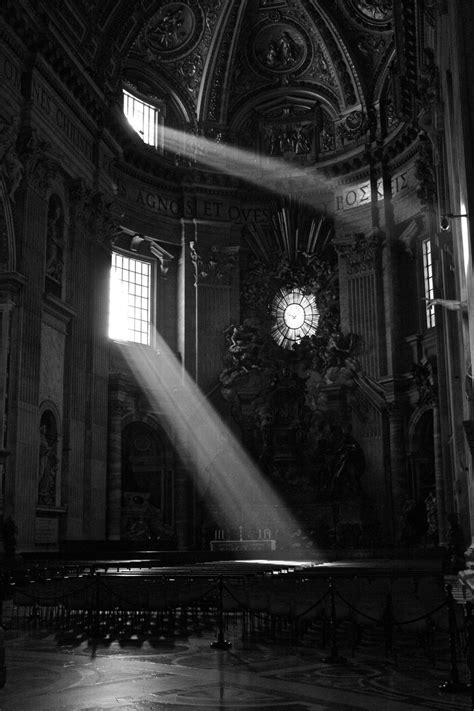 Do you see the light? light shining through the vatican church...