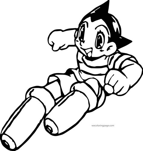 This is not a physical product. Astro Boy Tetsuwan Atom Coloring Page | Wecoloringpage.com