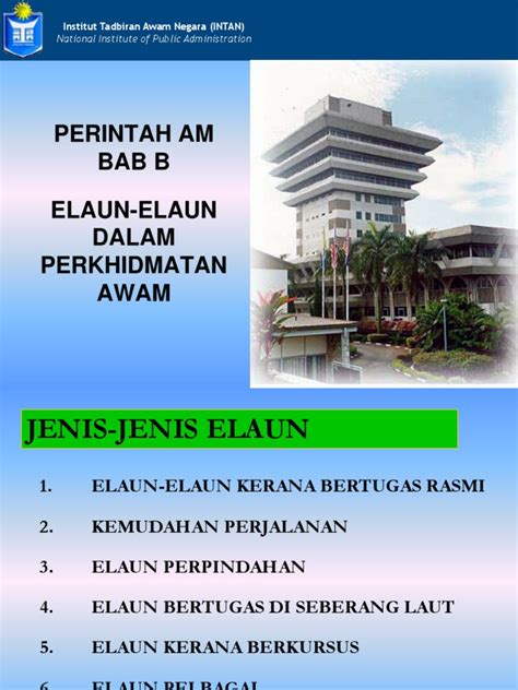 Kursus pengurusan pentadbiran dan perkhidmatan di institusi sekolah. Perintah Am Bab b