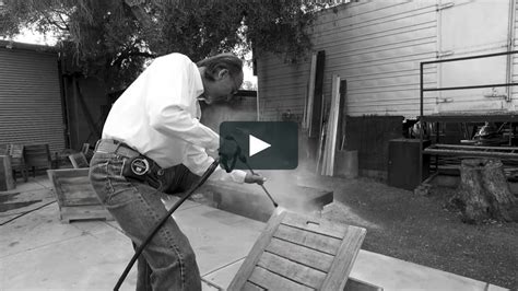 At this point, you can use your jitterbug sander, power sander, oscillating sander or belt sander to smooth and restore the color of your teak furniture! Refinish outdoor teak furniture with a pressure washer. Chaise lounges from Restoration Hardware ...