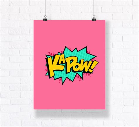 Check spelling or type a new query. KAPOW Pop Art Action Comic Callout. Premium Quality Pink and | Pop art, Art, Superhero wall art