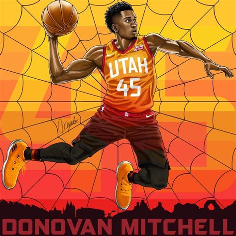 Donovan mitchell wallpaper i made for a friend. Donovan Mitchell | Nba basketball art, Utah jazz ...