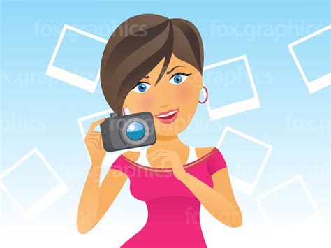 Selfie girl illustration - Textures & Backgrounds