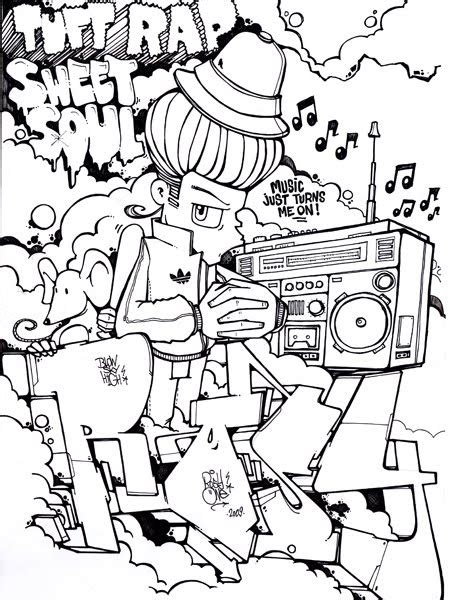 Cool graffiti coloring pages are a fun way for kids of all ages to develop creativity, focus, motor skills and color recognition. Graffiti Drawings | New Graffiti Art