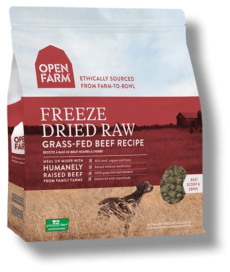 Open farm's honesty and ethics are shaping the industry for the better and making pet owners aware that we need to put more consideration into what they pride themselves on the quality of meats and ingredients they use to produce their brand of dog food. Open Farm Grain Free Grass Fed Beef Recipe Freeze Dried ...